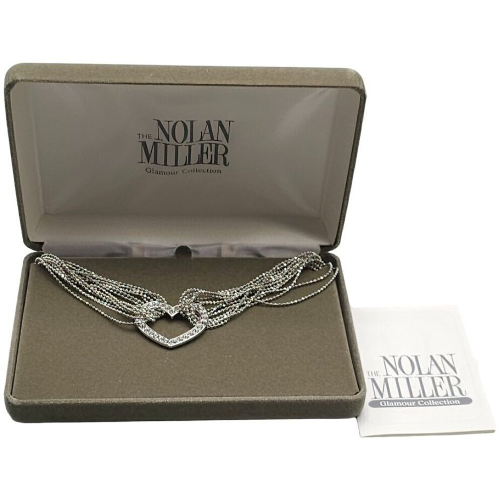 Nolan Miller Glamour Collection Multi-Strand Heart Necklace With Rhinestones
